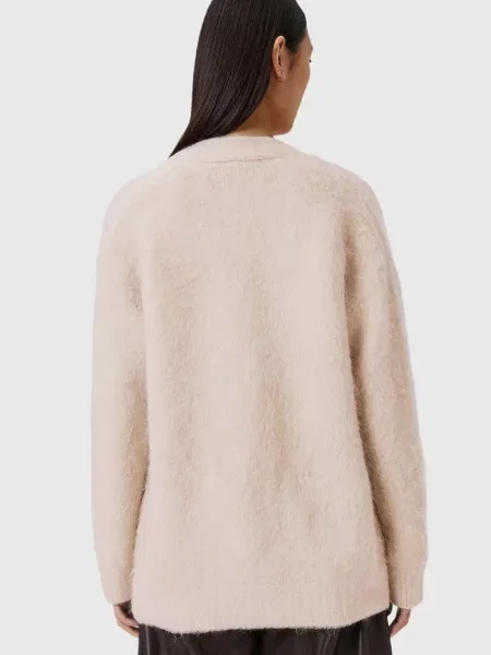 AllSaints kardigan z wełną beżowy