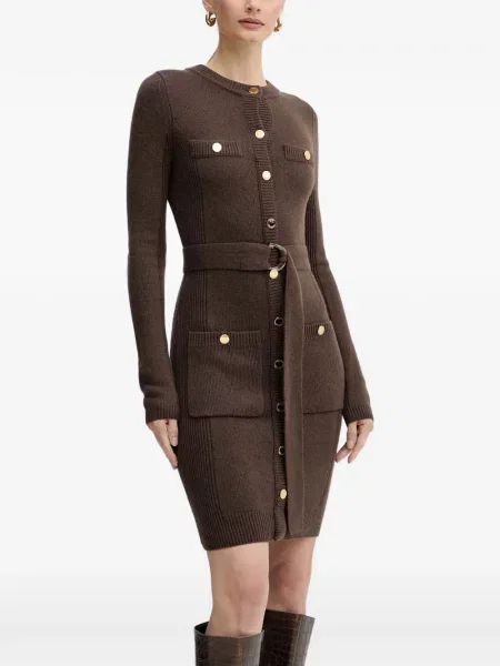 Sukienka mini Guess brązowa