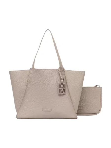 Marc O'Polo torebka shopper skórzana beżowa