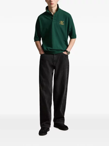 Τρέξιμο polo Polo Ralph Lauren υφαίνω διαγωνίως κλασικό πράσινο