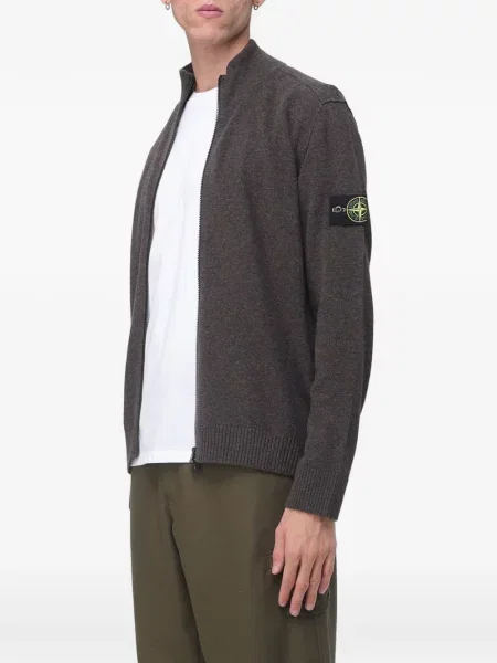 Cardigan Stone Island cu strasuri maro