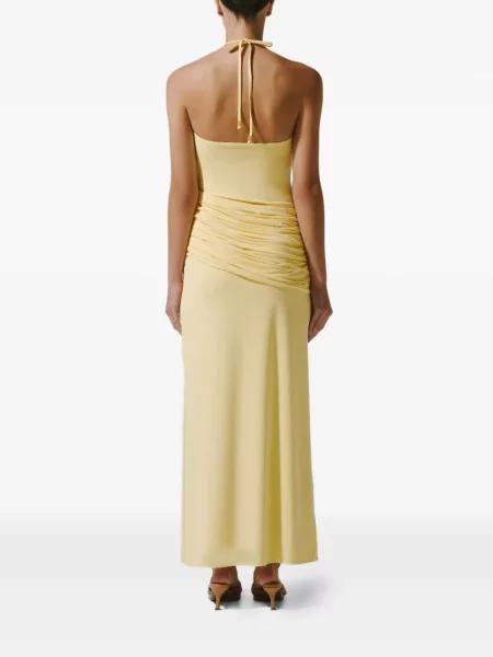 Rochie maxi Baobab drapată galben