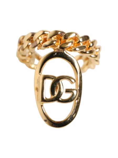 Pierścionek Dolce And Gabbana z logo żółty