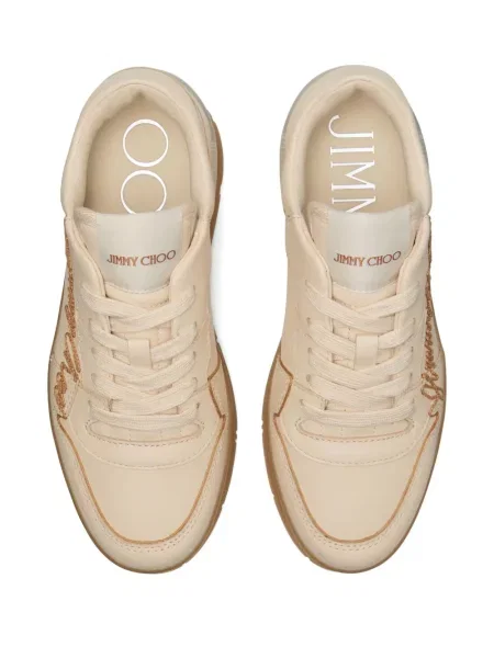 Sneakerși Jimmy Choo cu broderie din piele