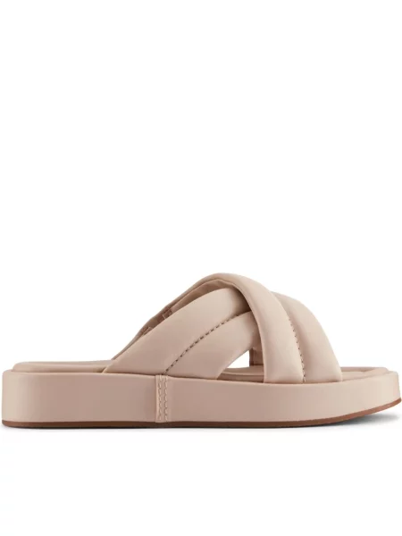 Klapki Clarks skórzane różowe