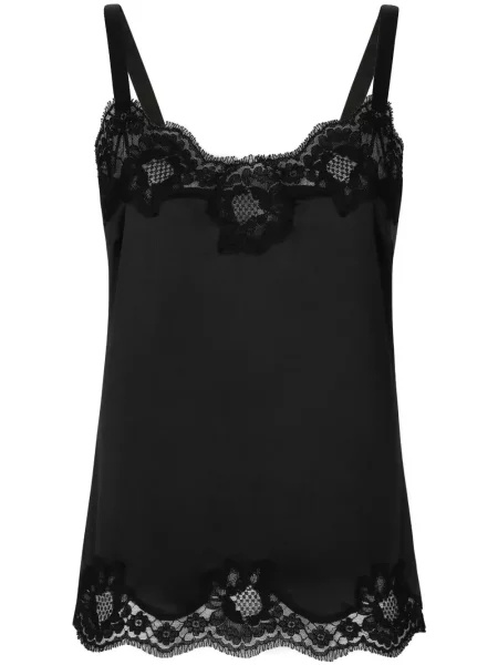 Top Dolce & Gabbana din dantelă negru