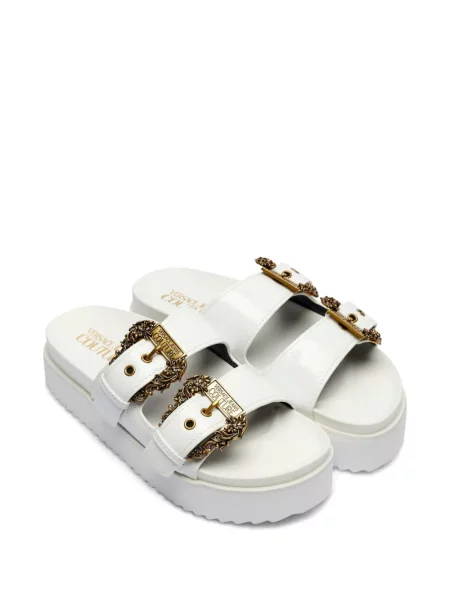Sandale Versace Jeans Couture cu platformă alb
