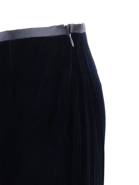 Pantaloni Emporio Armani de catifea albastru