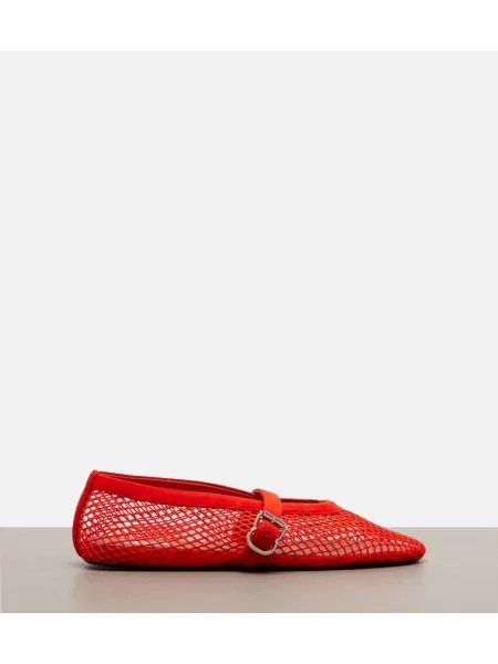Pantofi cu toc Alaïa din piele de plasă roșu
