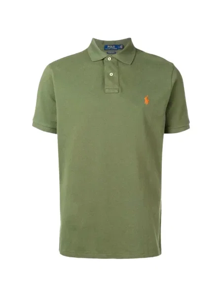 Tricou polo Polo Ralph Lauren plasă cu autograf verde