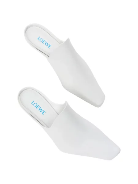 Papuci tip mules Loewe alb