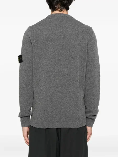 Пуловер Stone Island с кръгло деколте камъни сиво