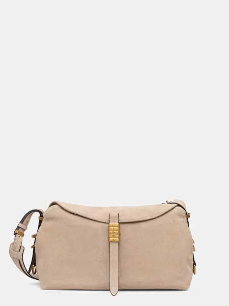 Pinko Klasična torbica semiš Horizontal bež