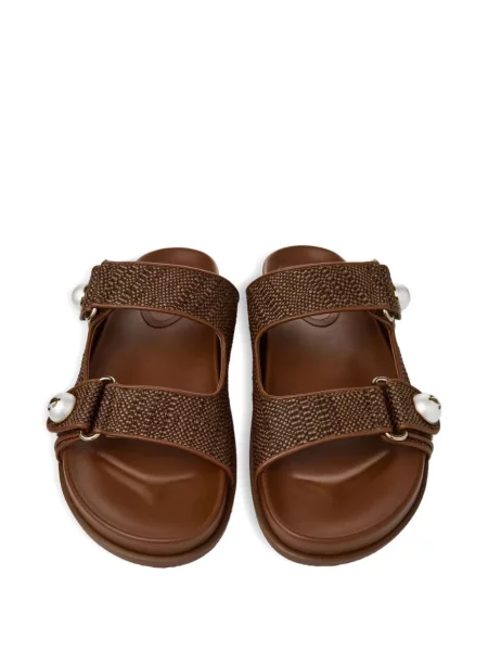 Sandale Jimmy Choo cu perle maro