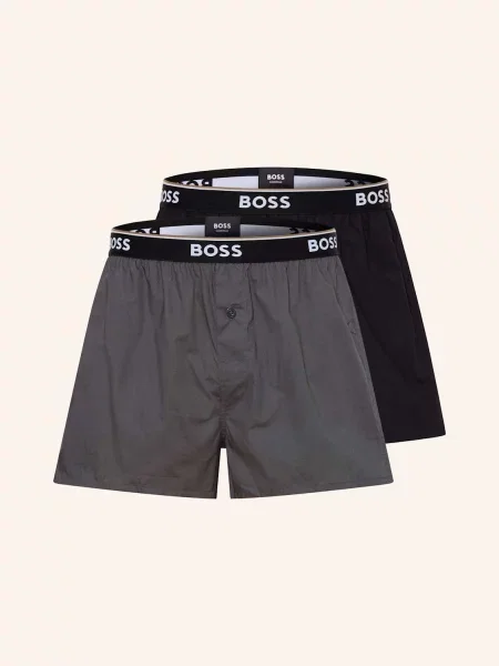 Boss Bokserki Tkane gruen czarne