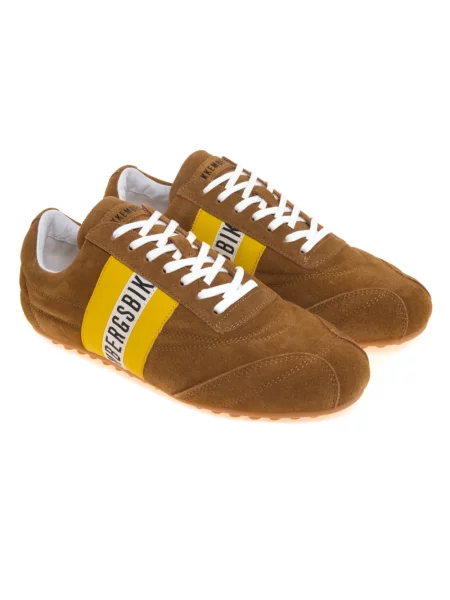 Sneakersy Bikkembergs skórzane brązowe