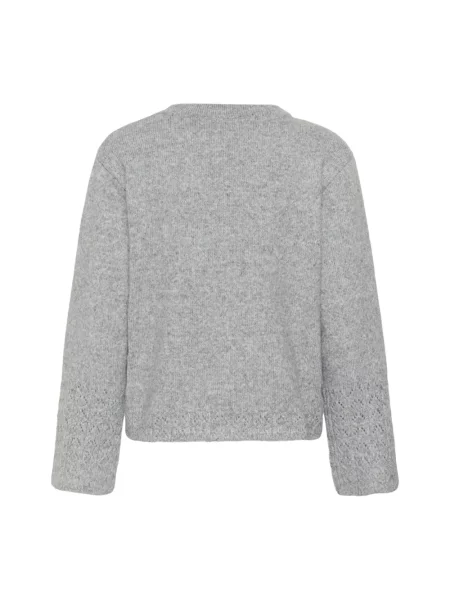 Dzianinowy sweter Kaffe szary