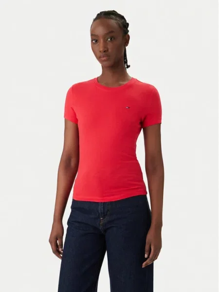 Tommy Jeans Majica svijetlocrvena crvena