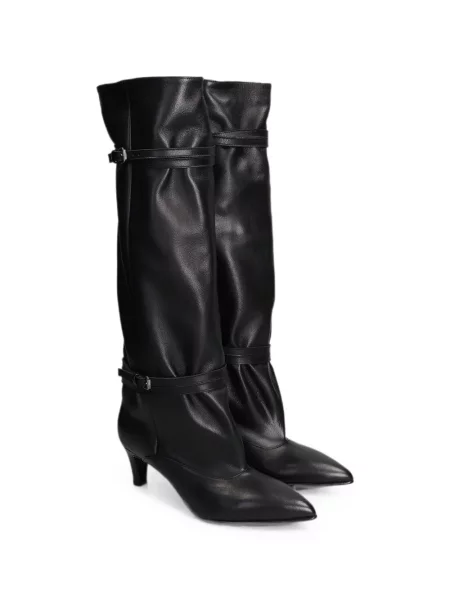 Кожени ботуши Strategia Shoes черно