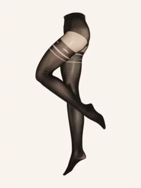 Wolford Jemné Punčocháče Infite Wrap black/black černé