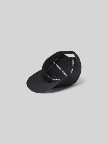 Czapka z daszkiem z czystej bawełny Vetements czarna