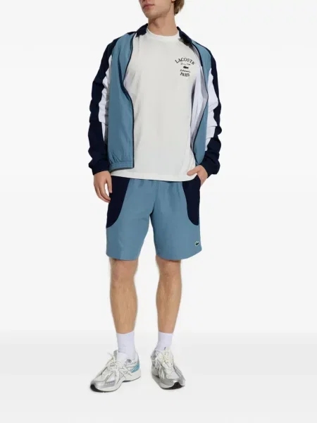 Tricou Lacoste cu broderie alb