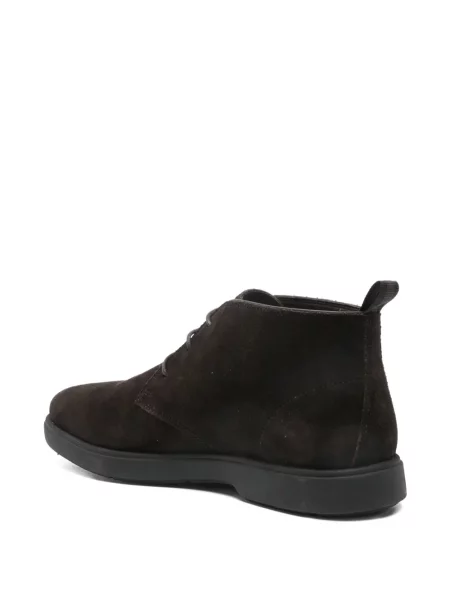 Šněrovací kožené desert boots Geox modré