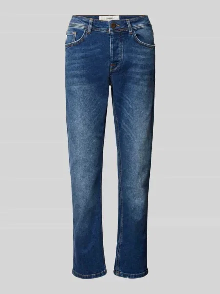 Jeansy o kroju straight fit z 5 Goldgarn niebieskie