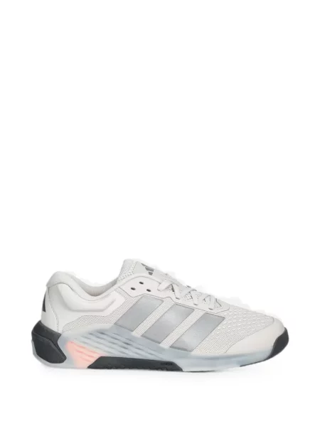 Ριγέ τρέξιμο μπουφάν Adidas με αυτόγραφο καφέ