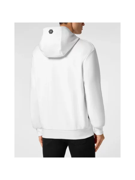 Bluza z kapturem Philipp Plein z kapturem biała