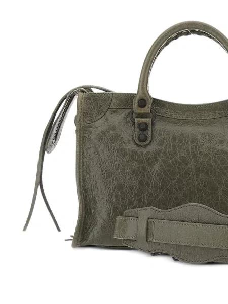 Geantă shopper Balenciaga din piele verde