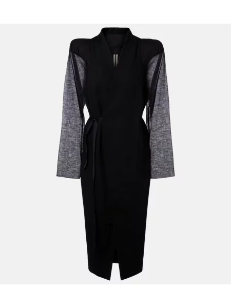 Vuneni kaput Rick Owens crna