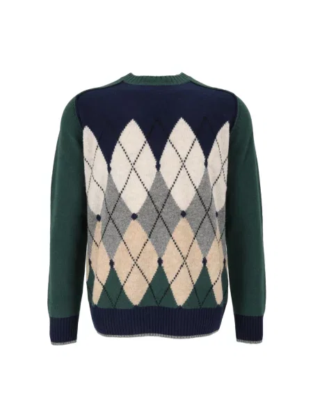 Sweter Ballantyne wełniany zielony
