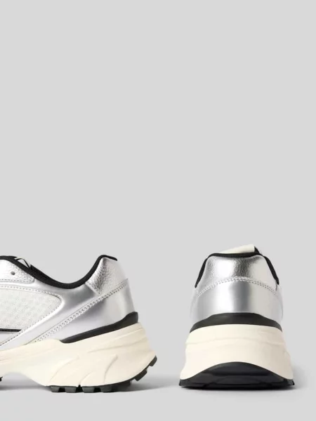 Buty Calvin Klein Hike Runner Lace Up Mesh Mix silver/black/bright white srebrne