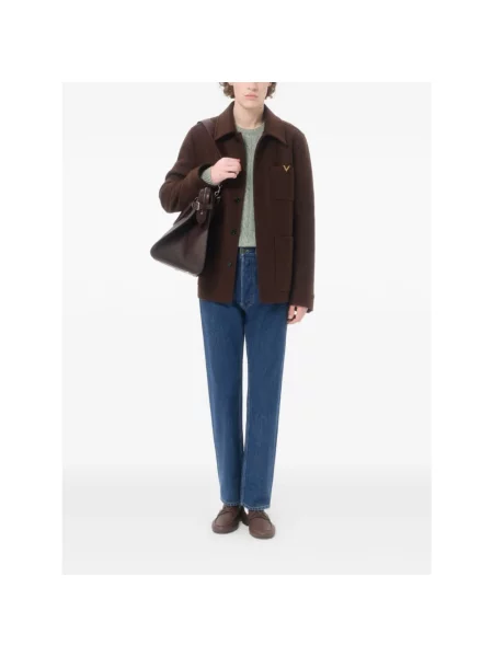 Lniany sweter Valentino Garavani zielony