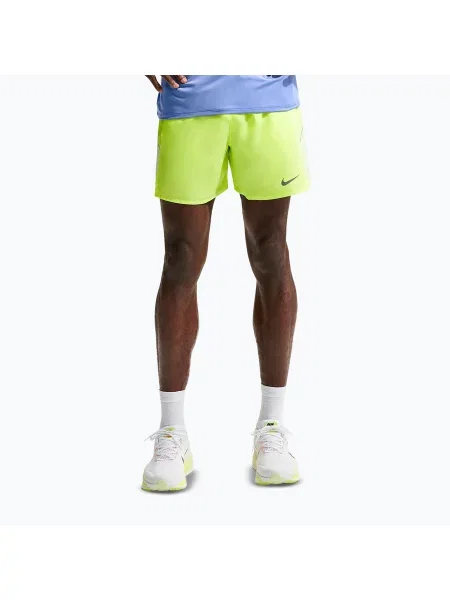 Мъжки къси панталони/шорти Nike Miler Dri-Fit Brief Lined 5" volt ice/barely volt жълто
