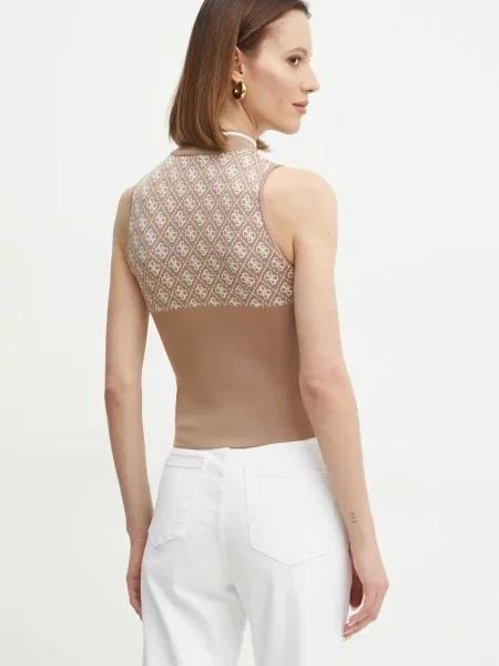 Топ Guess півгольф коричневий