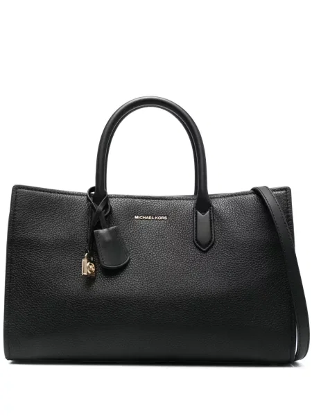 Kožna kožna torba Michael Michael Kors smeđa