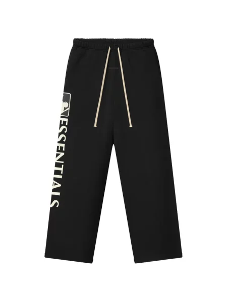 Pantaloni Fear Of God Essentials cu imagine alergare negru