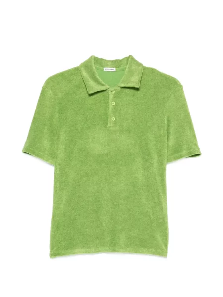 Tricou polo A.m.g. din material terry verde