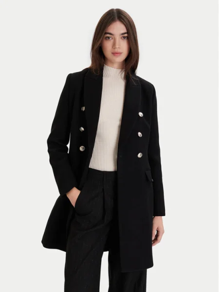 Палто с вълна Morgan GATIM.F черно