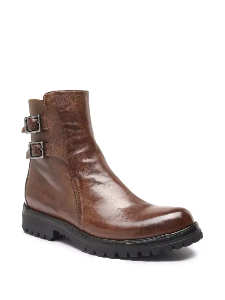 Botine Officine Creative din piele maro