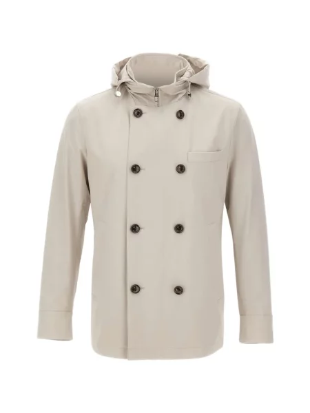 Jakna Montecore s kapuljačom dvoredan siva