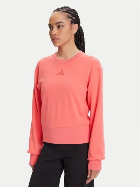 Adidas Суитшърт ALL SZN French Terry Коралов оранжево