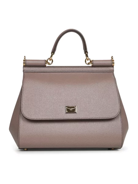 Torebka Dolce And Gabbana skórzana szara