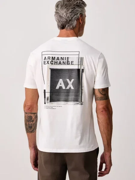 Armani Exchange tricou pentru bărbați din alb