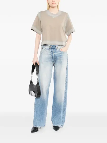 Tricou Off-white cu autograf alb