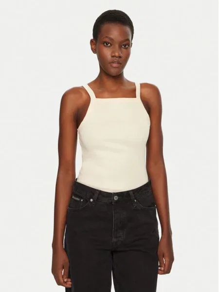 IVY OAK Τοπ Klara Rose Slim Fit μπεζ
