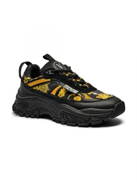 Versace Jeans Couture De piele sneakers Fondo Hiker negru