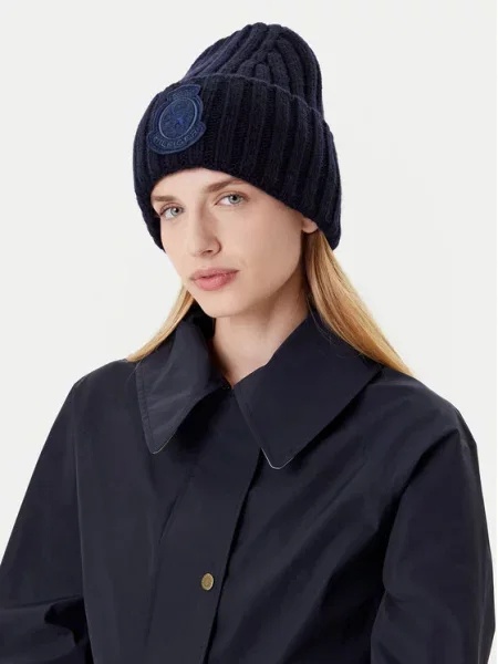 Σκούφος Tommy Hilfiger Th Crest Fluffy Σκούρο μπλε